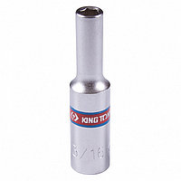 223506S KING TONY Головка торцевая глубокая шестигранная KING TONY 223506S, 1/4", 3/16", дюймовая