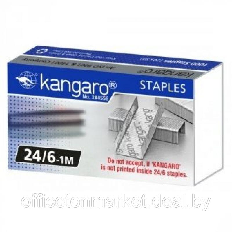 Скобы "Kangaro", 24/6, 5000 шт, металлик - фото 1 - id-p137120536