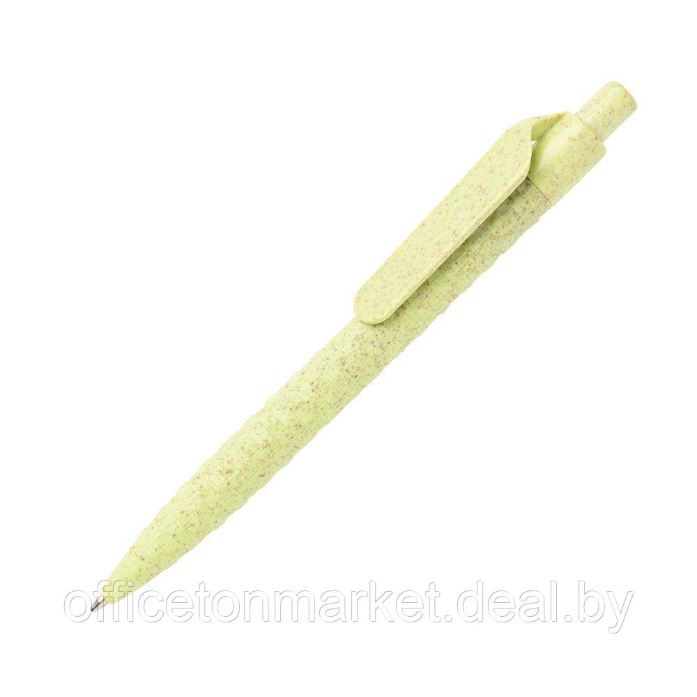 Ручка шариковая автоматическая "Wheat Straw", 1.0 мм, светло-зеленый, стерж. синий - фото 1 - id-p167092217