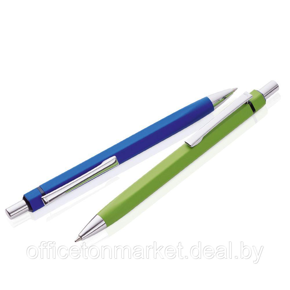 Ручка шариковая автоматическая "Six", 1.0 мм, синий, серебристый, стерж. синий - фото 2 - id-p140878610