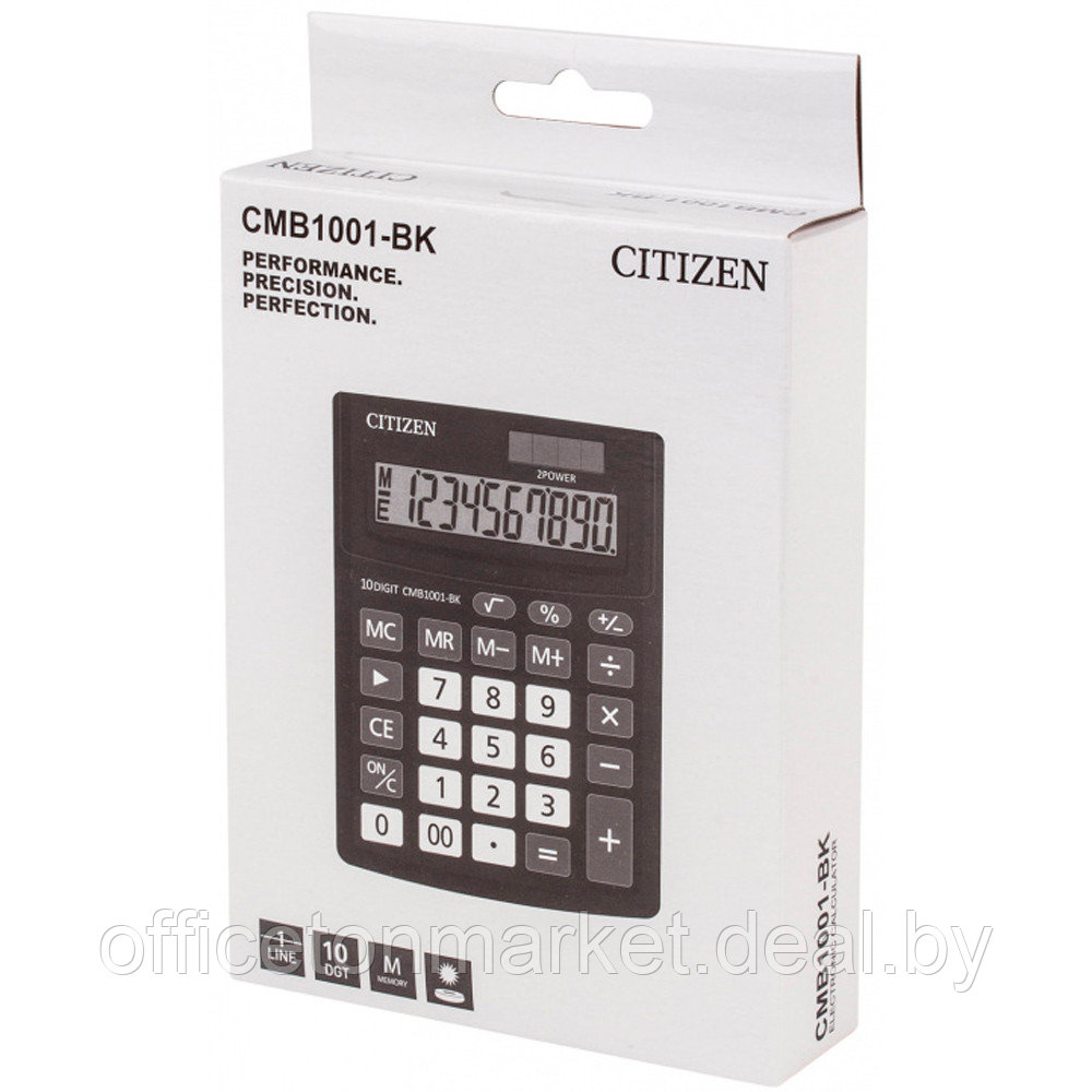 Калькулятор настольный Citizen "CMB-1001 BK", 10-разрядный, черный - фото 3 - id-p164737165