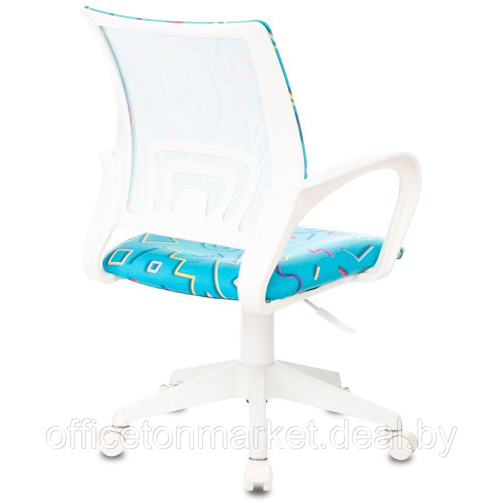 Кресло детское Бюрократ KD-W4, ткань, пластик, голубой - фото 4 - id-p179291212