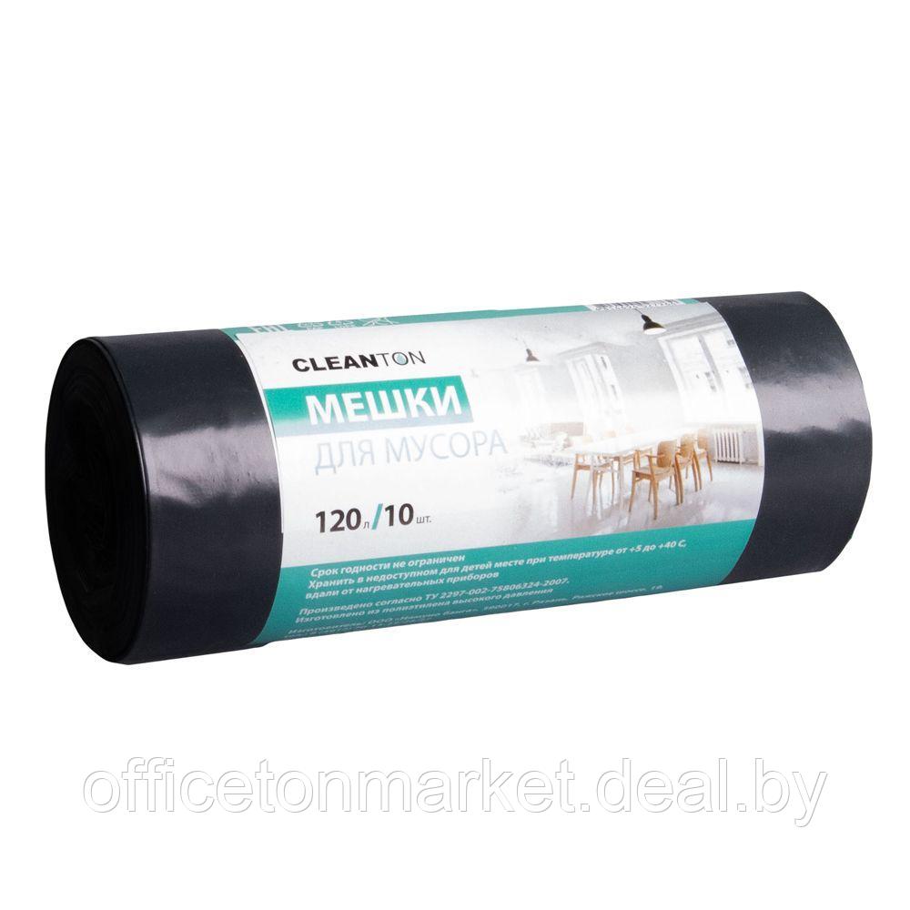 Мешки для мусора ПВД "Cleanton" 40 мкм, 120 л, 10 шт/упак - фото 1 - id-p154419901