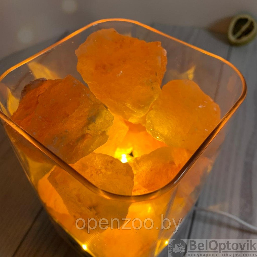 Соляной ионизирующий светильник-ночник Crystal Salt Lamp с розовой гималайской солью 0,7 кг - фото 10 - id-p185411659