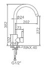 Смеситель для кухни LEDEME L4299B (черный), фото 7