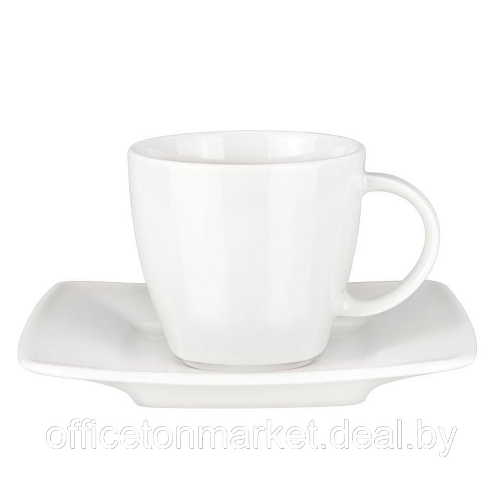 Чашка с блюдцем "Maxim Espresso Set", фарфор, 80 мл, белый - фото 1 - id-p140878655