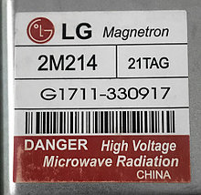 Магнетрон СВЧ LG 2M214-21 TAG 900W MCW361LG, фото 3