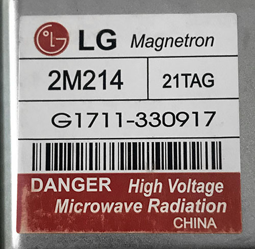 Магнетрон СВЧ LG 2M214-21 TAG 900W MCW361LG - фото 5 - id-p61445710
