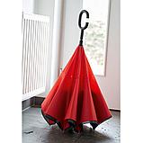 Зонт обратного сложения "Flipped", 109 см, красный, черный, фото 4