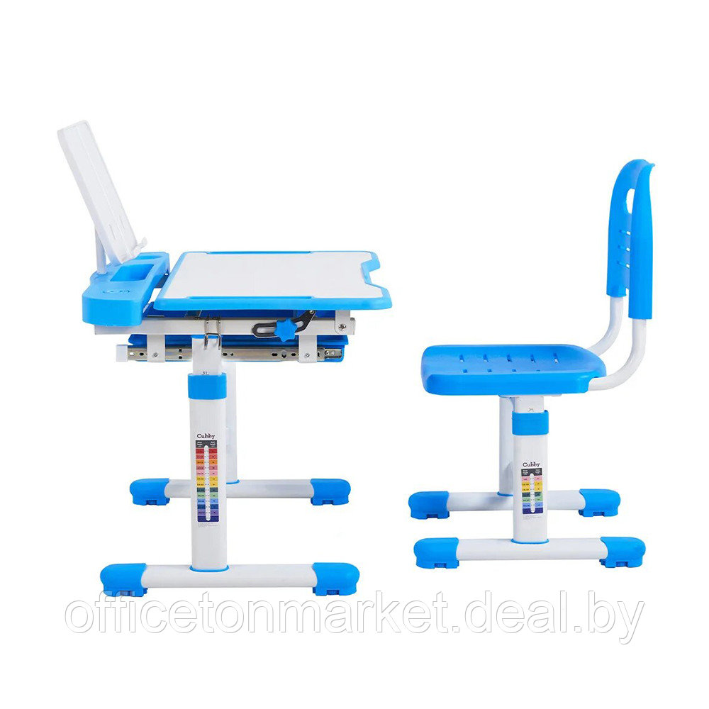 Комплект растущей мебели "CUBBY Vanda Blue": парта + стул, голубой - фото 5 - id-p184704449