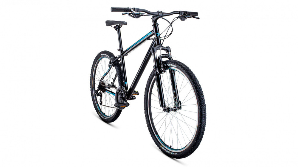 Велосипед Forward Sporting 27.5 1.0 р.15 2022 (черный/бирюзовый)