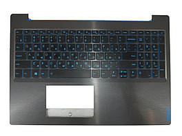 Верхняя часть корпуса (Palmrest) Lenovo IdeaPad L340-15 с клавиатурой, с синей подсветкой, серый, RU