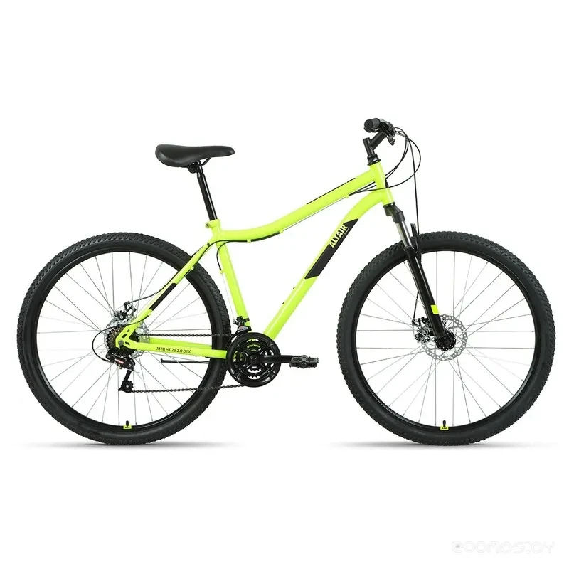 Велосипед Altair MTB HT 29 2.0 D р.17 2022 (ярко-зеленый/черный)