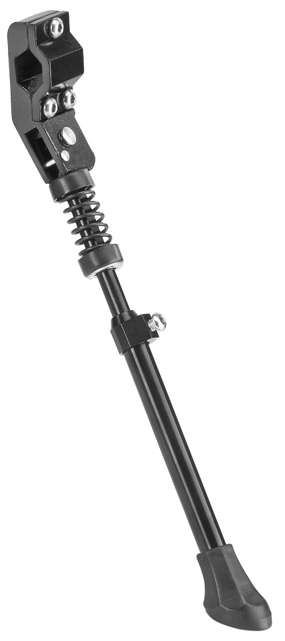 Подножка 20"-28" BLF-F2 крепление на 1 перо задней вилки, телескопическая, алюминиевая чёрная - фото 1 - id-p185430498
