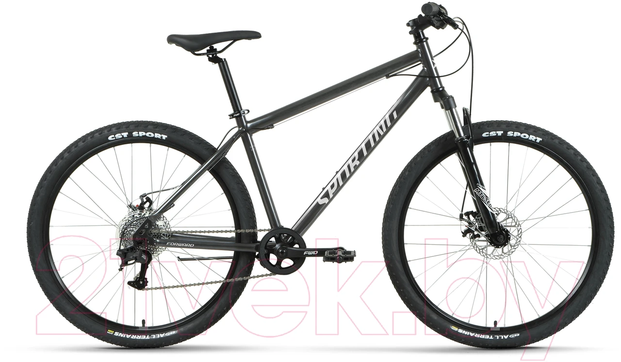 Велосипед Forward Sporting 27.5 2.3 D р.17 2022 (черный/белый)