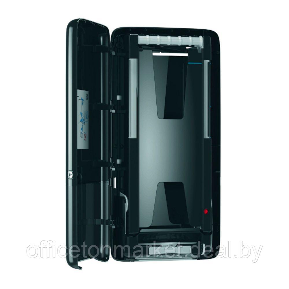 Диспенсер для листовых полотенец с непрерывной подачей "Tork PeakServe H5", ABS-пластик, черный (552508) - фото 3 - id-p178130183