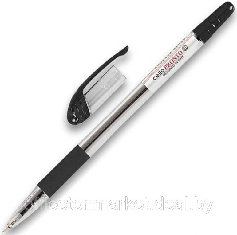 Ручка шариковая "Pronto", 0.5 мм, прозрачный, стерж. черный - фото 1 - id-p137124720