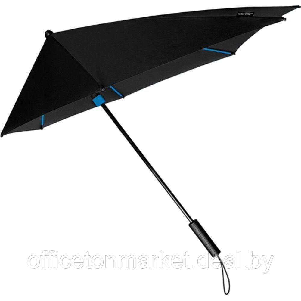 Зонт-трость "ST-12-BLUE", черный, голубой - фото 1 - id-p141655197