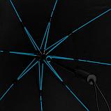 Зонт-трость "ST-12-BLUE", черный, голубой, фото 3