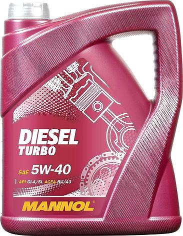 Моторное масло MANNOL MN7904-5 Diesel Turbo 5W-40 CI-4/SL ESTER 5л, фото 2