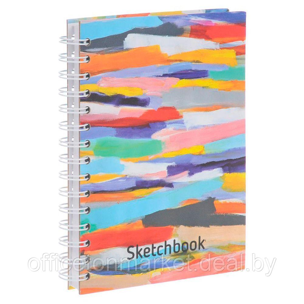 Скетчбук "Игра красок", А5, 100 листов, разноцветный
