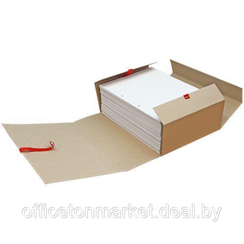 Папка для бумаг с завязками, 100 мм, 4 завязки, крафт - фото 3 - id-p137120249
