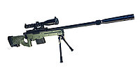 Снайперская пневматическая винтовка с оптическим и лазерным прицелом
