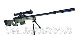Снайперская пневматическая винтовка  с оптическим и лазерным прицелом