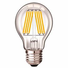 Лампа LED E27 8Вт А60 LED-F прозрачный филамент