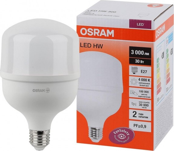 Лампа ЛЕД E27 30Вт (для промыш.исп.) LED HW 30W/840 - фото 1 - id-p185442163
