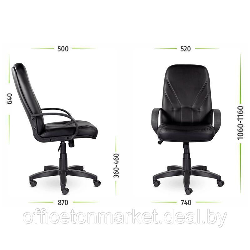 Кресло для руководителя UTFC Комо В пластик, кожзам Z-11, черный - фото 5 - id-p185428974