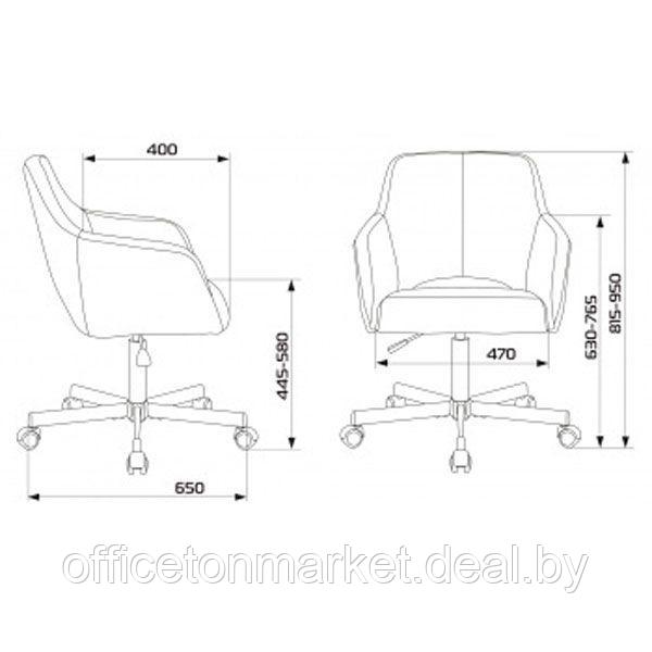 Кресло для персонала Бюрократ "CH-380M", ткань, металл, стальное небо 38-405 - фото 7 - id-p166912172