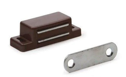 Защелка магнитная мебельная, коричневая (1уп-5шт), фото 2