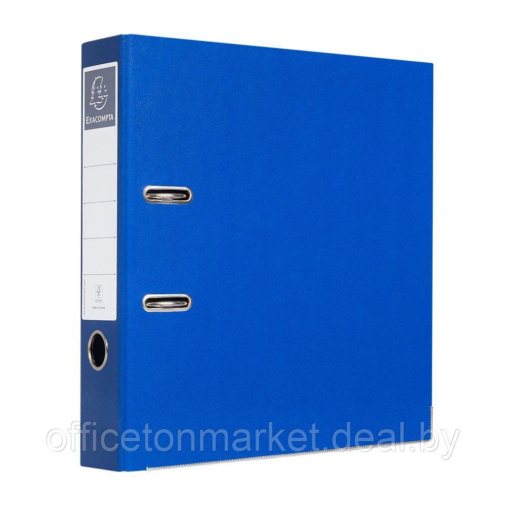 Папка-регистратор "Exacompta", A4, 70 мм, ламинированный картон, синий - фото 1 - id-p137119492