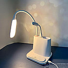 Умная настольная светодиодная лампа 3 в 1 со встроенным аккумулятором USB (лампа, вентилятор, органайзер)., фото 8
