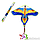 Воздушный змей Летнее настроение 140x116 см, в ассортименте (черепашка, акула, попугай), фото 10