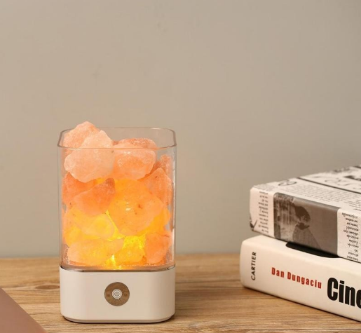 Соляной ионизирующий светильник-ночник «Crystal Salt Lamp» с розовой гималайской солью 0,7 кг - фото 2 - id-p185488778