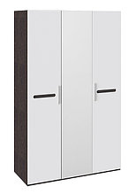 Шкаф комбинированный с 3-мя дверями «Фьюжн» - ТД-260.07.43 (Белый глянец/Венге Линум)
