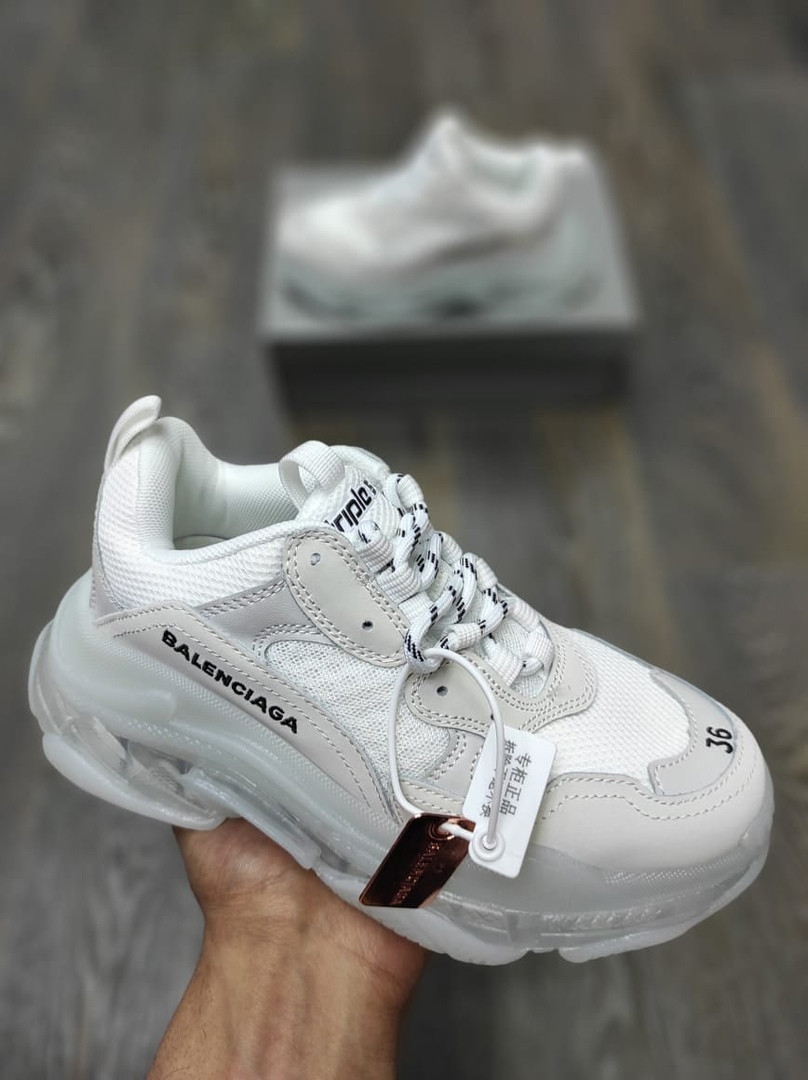 Кроссовки Balenciaga Triple S White Clear Sole мужские - фото 2 - id-p185445091