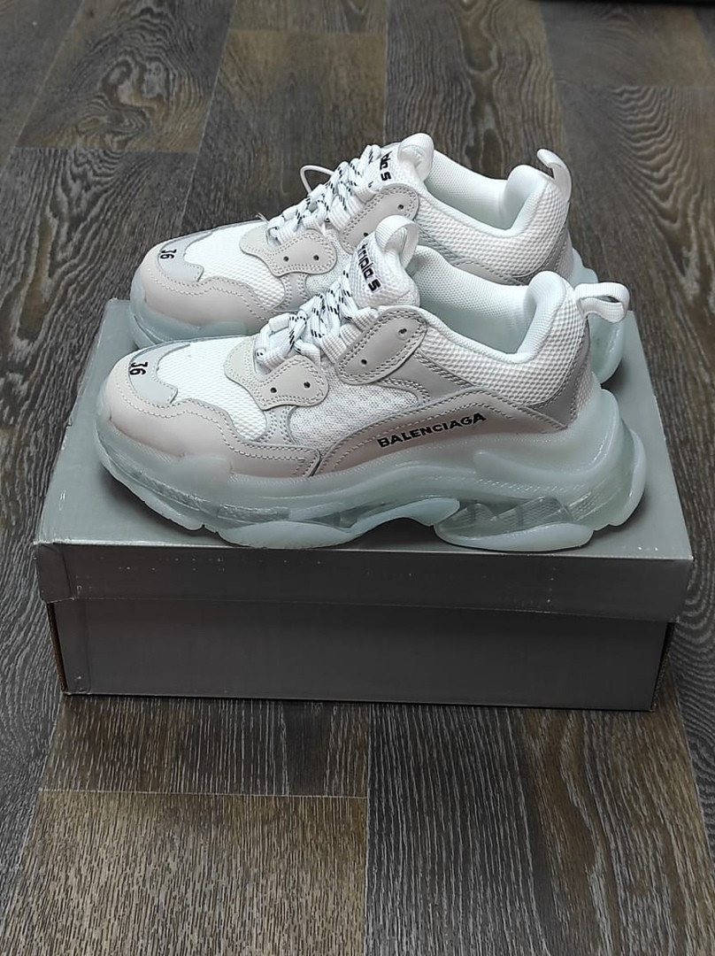 Кроссовки Balenciaga Triple S White Clear Sole мужские - фото 4 - id-p185445091