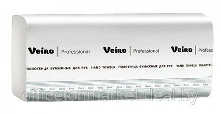 Полотенца бумажные "Veiro Professional Basic", V-сложение, 1 слой, 250 листов - фото 1 - id-p138565010