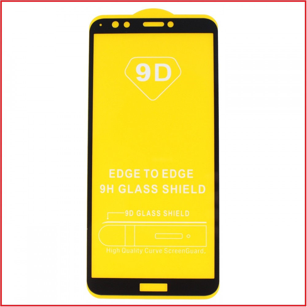 Защитное стекло Full-Screen для Huawei Honor 7C Pro / Y7 Prime 2018 черный (5d-9 с полной проклейкой) - фото 1 - id-p92627594