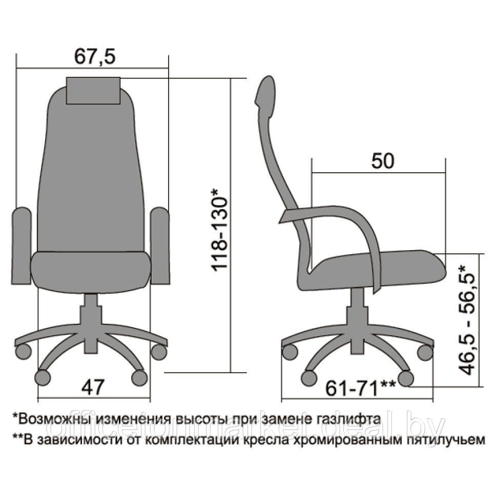 Кресло для руководителя "Metta BP-8 PL", сетка, металл, черный - фото 2 - id-p185388444