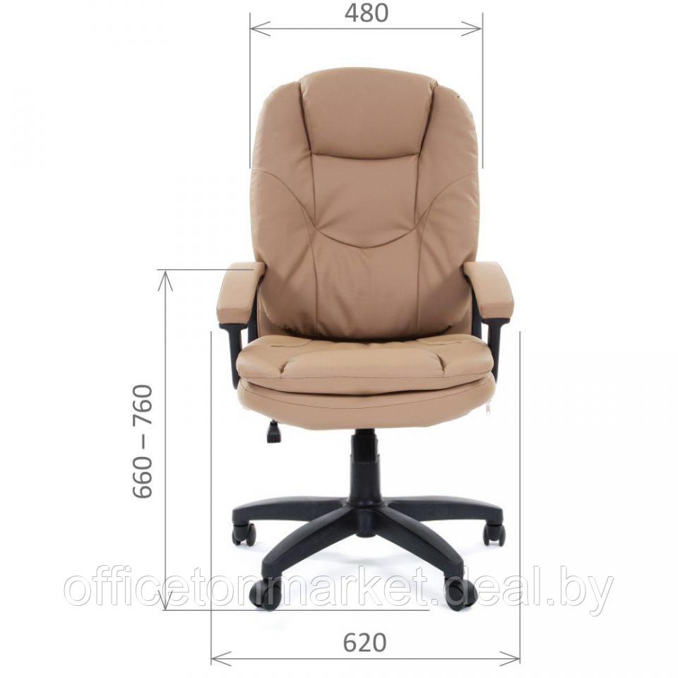 Кресло для руководителя "CHAIRMAN 668 LT", экокожа, пластик, коричневый - фото 2 - id-p185428906