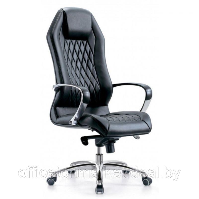 Кресло для руководителя "Бюрократ AURA", кожа, металл, черный - фото 1 - id-p185428924