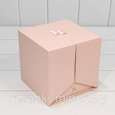 Коробка-сюрприз "Куб"  18,8*18,8*18,4см, Розовый