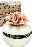 Подарочная шкатулка -цветок  из фарфора 3 дизайна