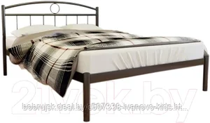 Полуторная кровать Князев Мебель Люмия ЛЯ.140.200.К (коричневый муар)