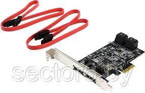 STLab A-520 (RTL)  PCI-Ex2, SATA 6Gb/s, 2port-ext, 4port-int,  RAID, Hyper Duo