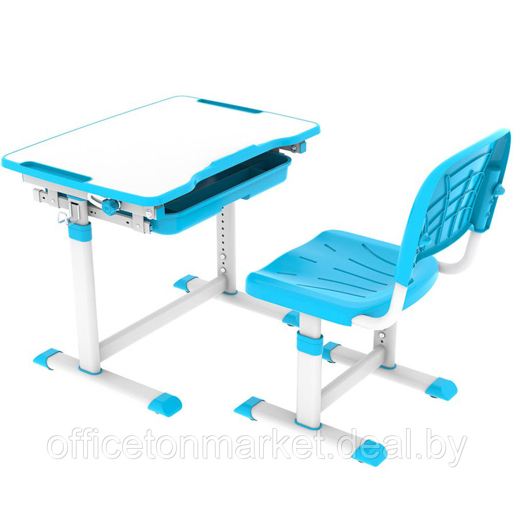 Комплект растущей мебели "CUBBY Sorpresa Blue": парта + стул, голубой - фото 3 - id-p185463318